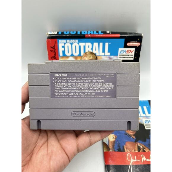 John Madden Football CIB Complete SNES Super Nintendo Authentic - Picture 7 of 16